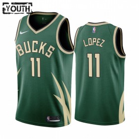 Dres Milwaukee Bucks Brook Lopez 11 2020-21 Earned Edition Swingman - Dječji